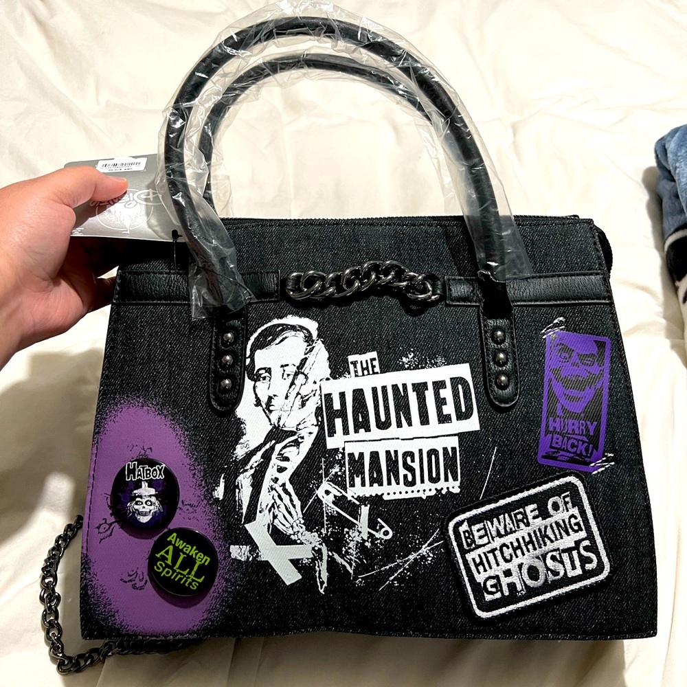 Disney Haunted Mansion Loungefly Crossbody Bag purse ghosts pocketbook big large